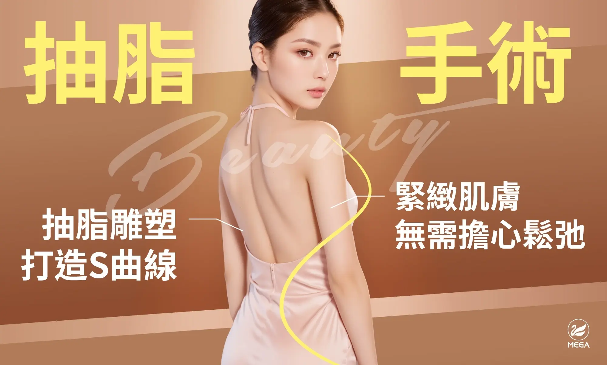 抽脂手術，同步緊緻肌膚，無需擔心鬆弛，雕塑身材，打造S曲線